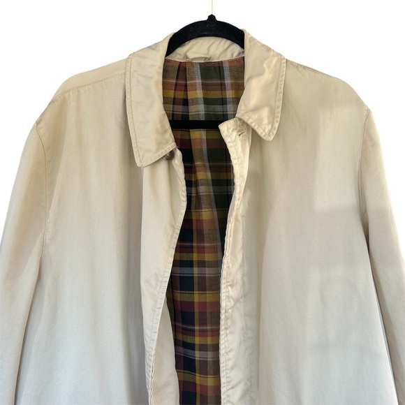 Vintage 1960’s Long Over Coat with Plaid Lining - Picture 2 of 7